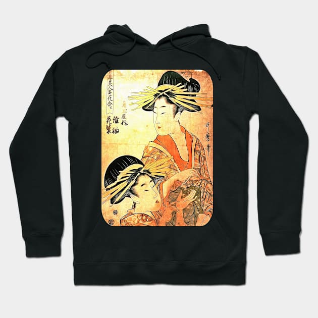 Japanese Art Geisha Girl with Kimono Hoodie by jshep